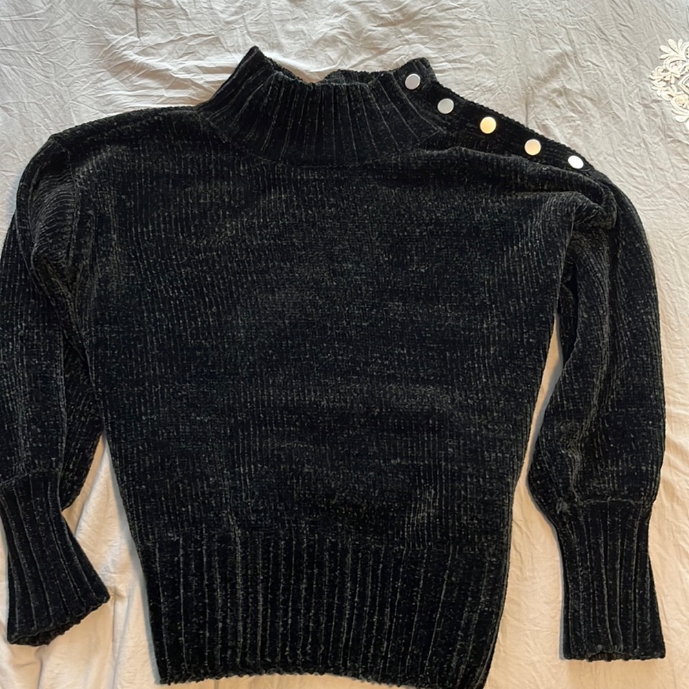 black sweater
